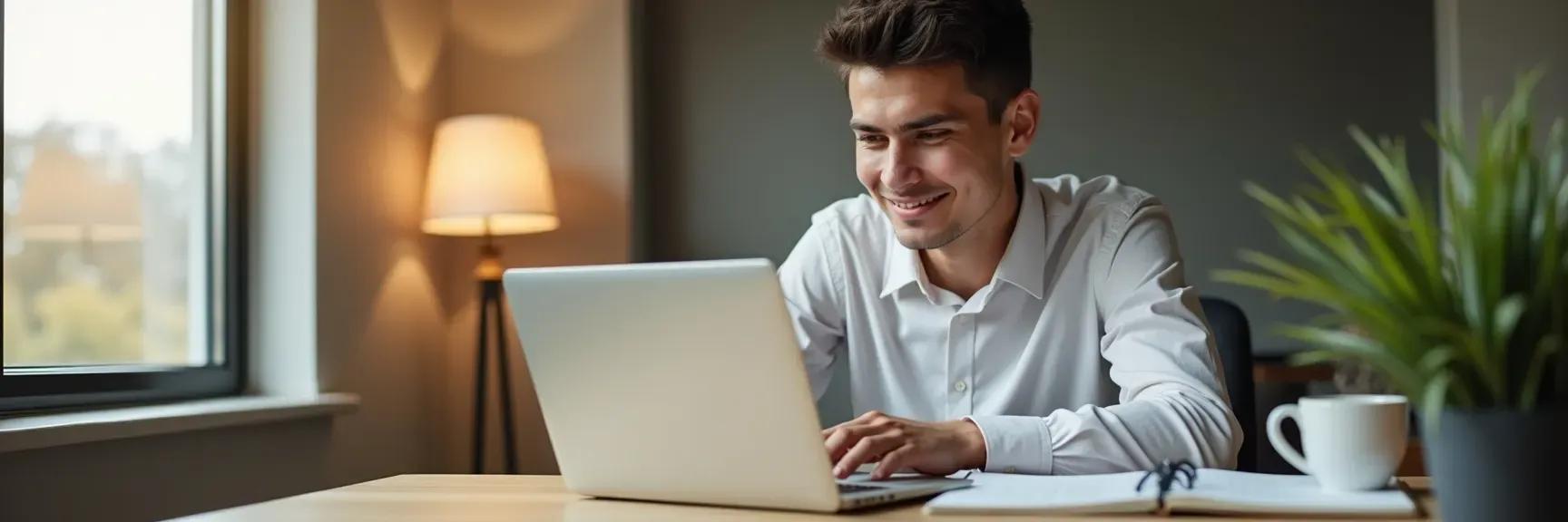 A job seeker reviewing and editing their CV on a laptop, preparing for a job application with help from Spotajob’s tips.