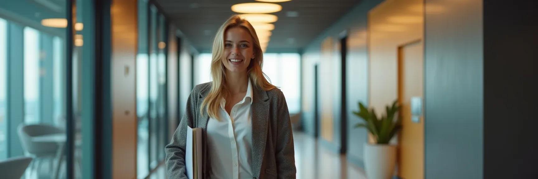 A young recent graduate standing on a busy city street holding a rolled-up CV or folder, looking slightly overwhelmed but hopeful.